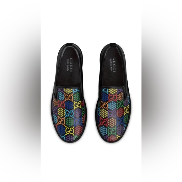 Gucci Psychedelic GG Star Rainbow Leather Slip-On Sneaker - Picture 2 of 12
